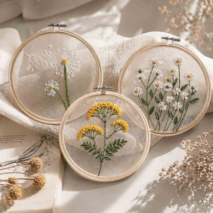 CraftHoop Floral Transparency Embroidery Kit