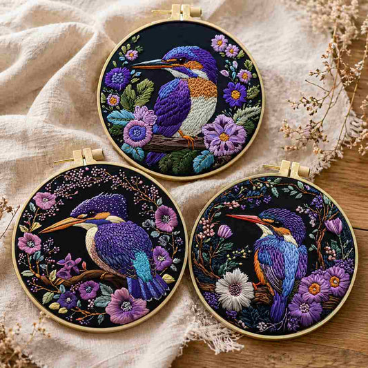 CraftHoop Royal Kingfisher Embroidery Kit
