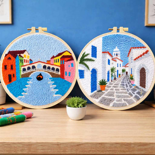 CraftHoop European Getaway Punch Needle Kit