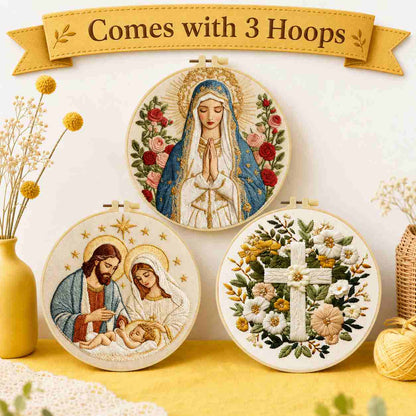 CraftHoop Sacred Nativity Embroidery Kits