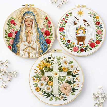 CraftHoop Sacred Nativity Embroidery Kits