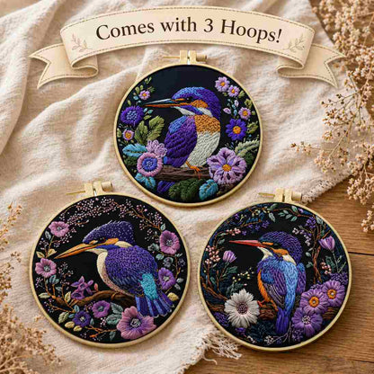 CraftHoop Royal Kingfisher Embroidery Kit