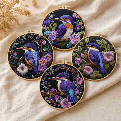 CraftHoop Royal Kingfisher Embroidery Kit