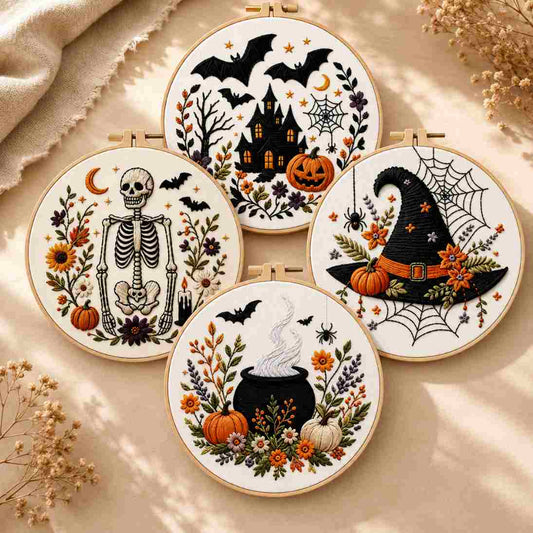 CraftHoop Halloween Harvest Embroidery Kit