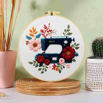 CraftHoop Vintage Sewing Machine Embroidery Kit