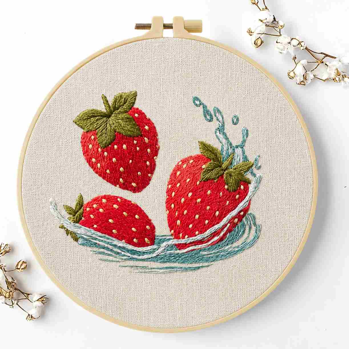 CraftHoop Summer Fruits Embroidery Kit