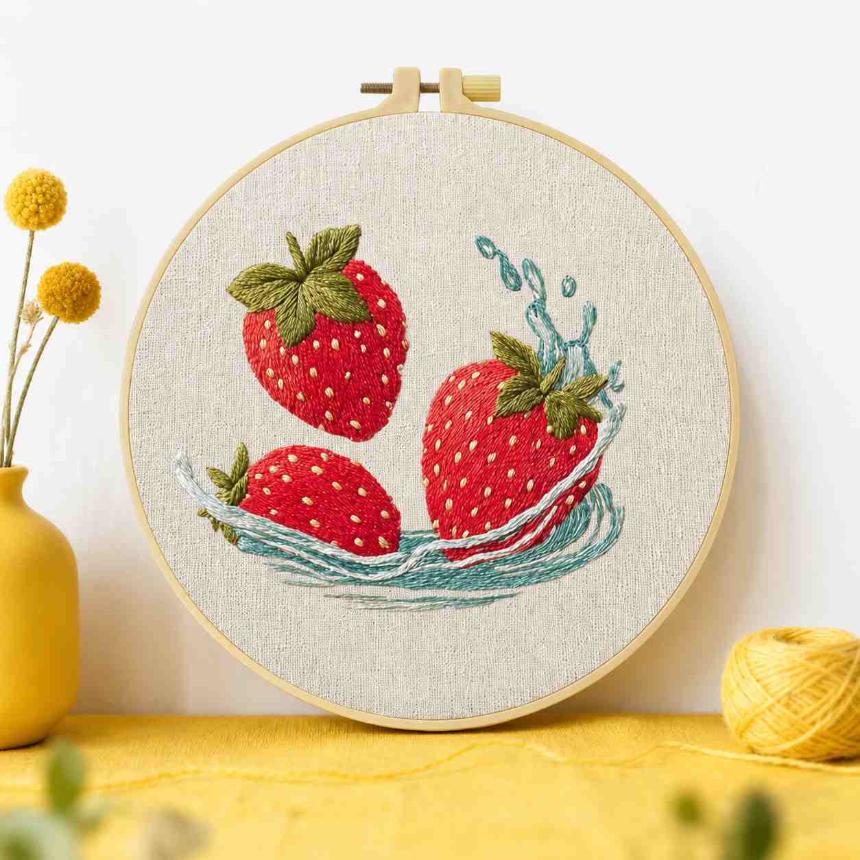 CraftHoop Summer Fruits Embroidery Kit