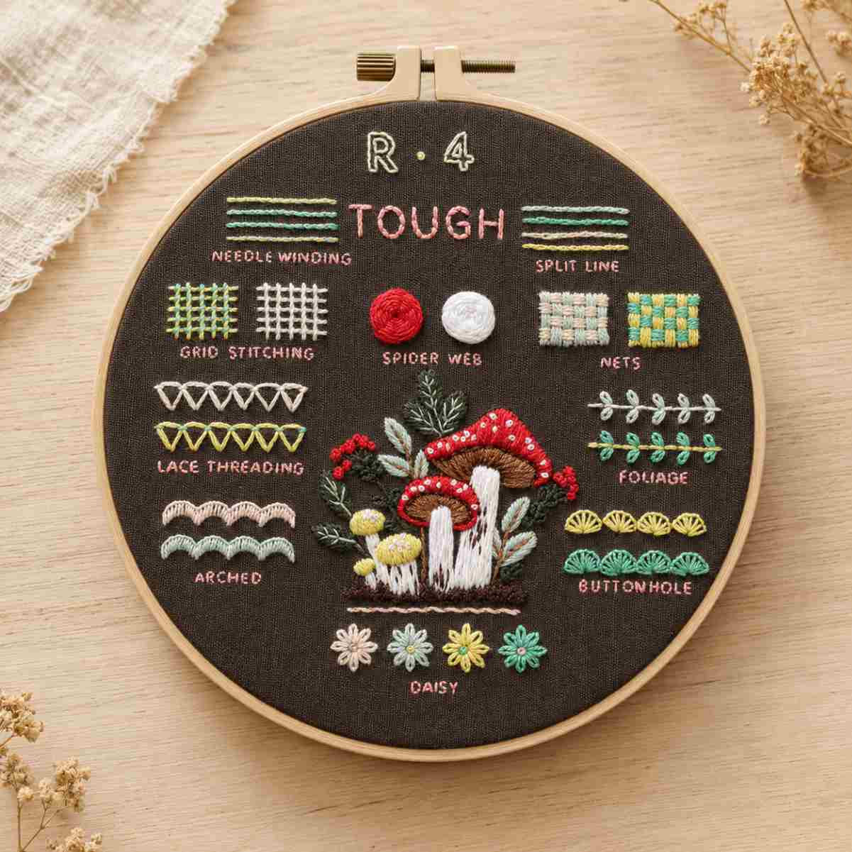 CraftHoop 4-Level Embroidery Kit for Beginners – From Starter to Pro