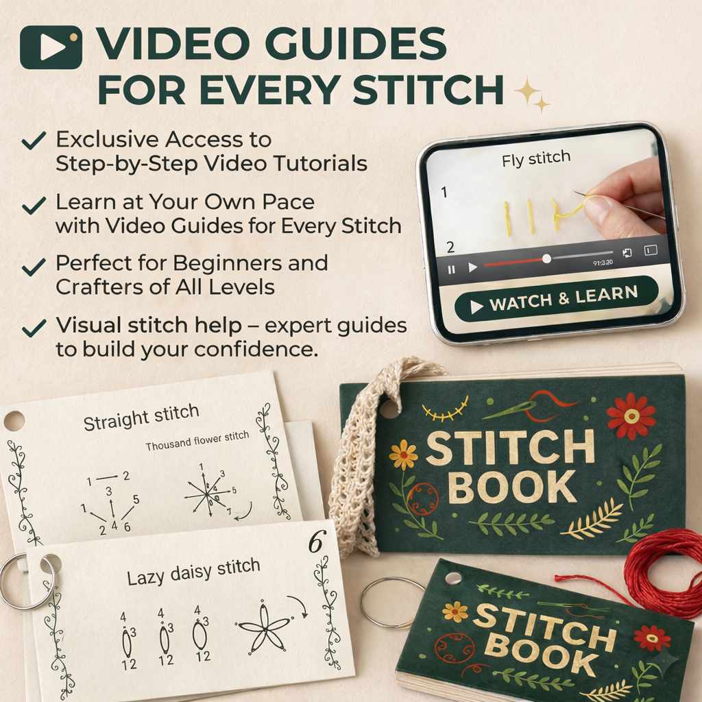 CraftHoop Stitch Book & Practice Set (15 or 30 Stitches)