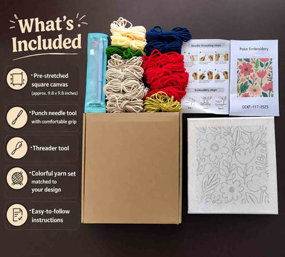 CraftHoop Colorful Bloom Punch Needle Kit