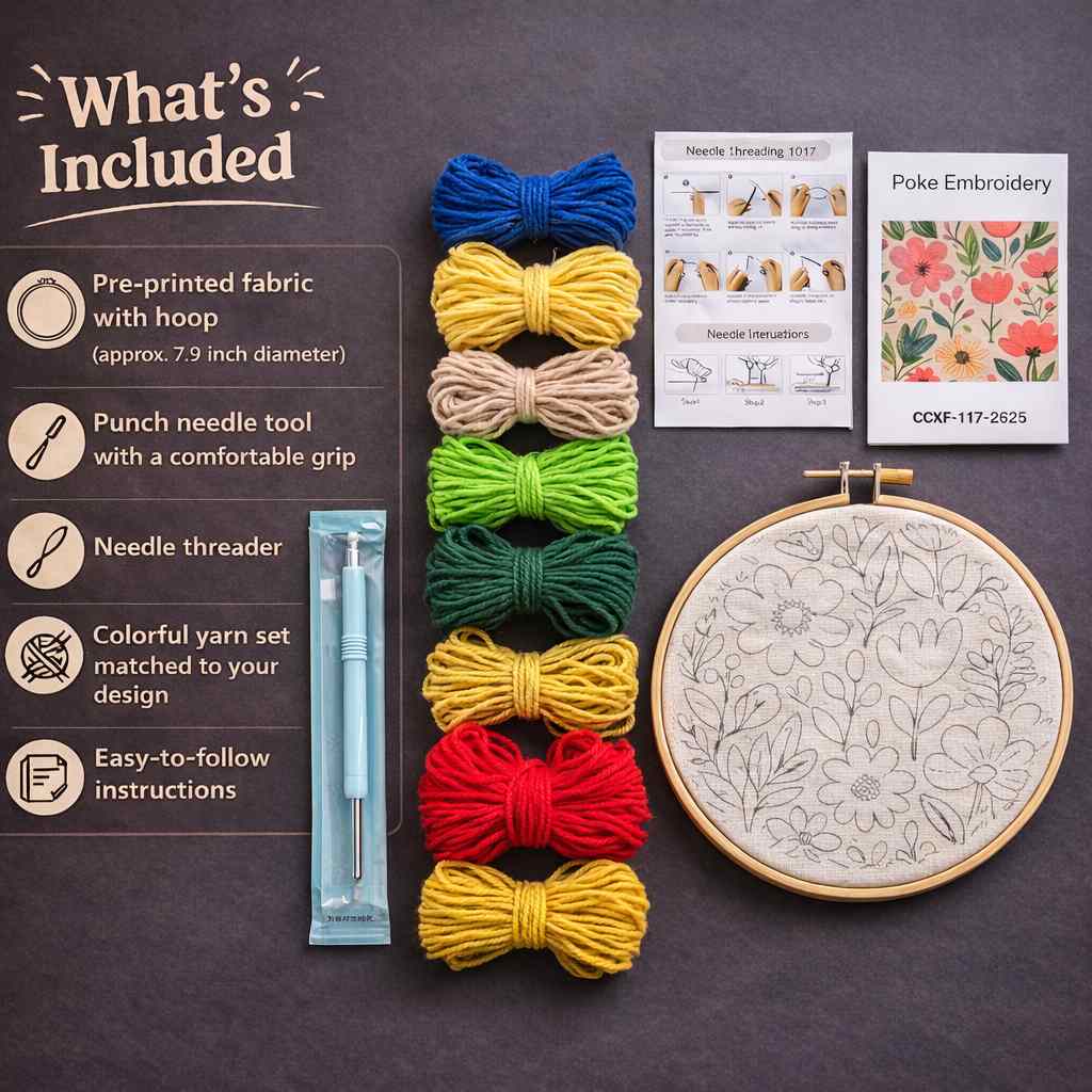 CraftHoop Cat & Plant Lovers Punch Needle Kit