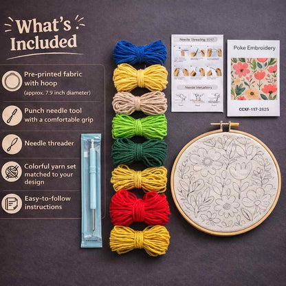 CraftHoop Cat & Plant Lovers Punch Needle Kit