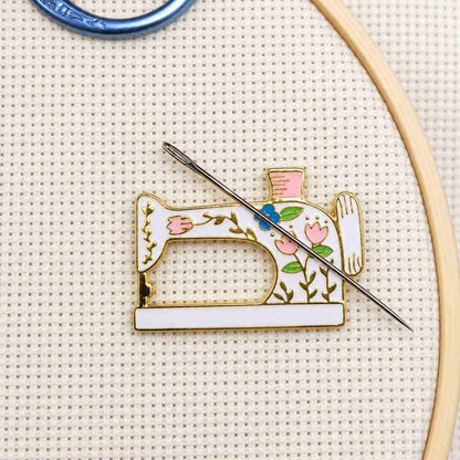 Magnetic Needle Holders: Floral Sewing Machine