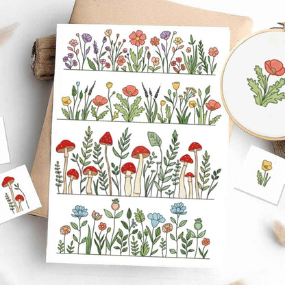 Colorful Stick & Stitch Patterns – Water-Soluble Transfers