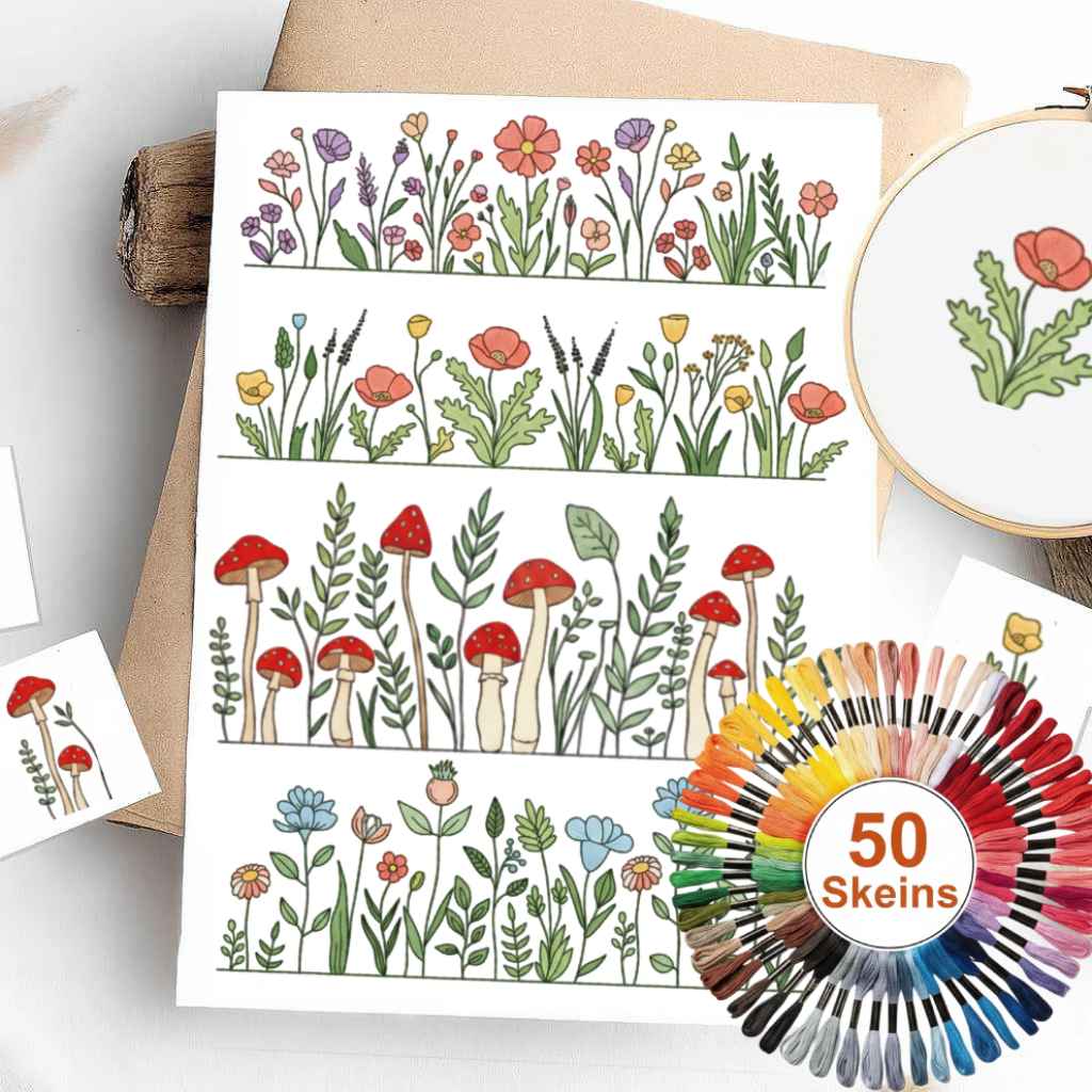 Colorful Stick & Stitch Patterns – Water-Soluble Transfers